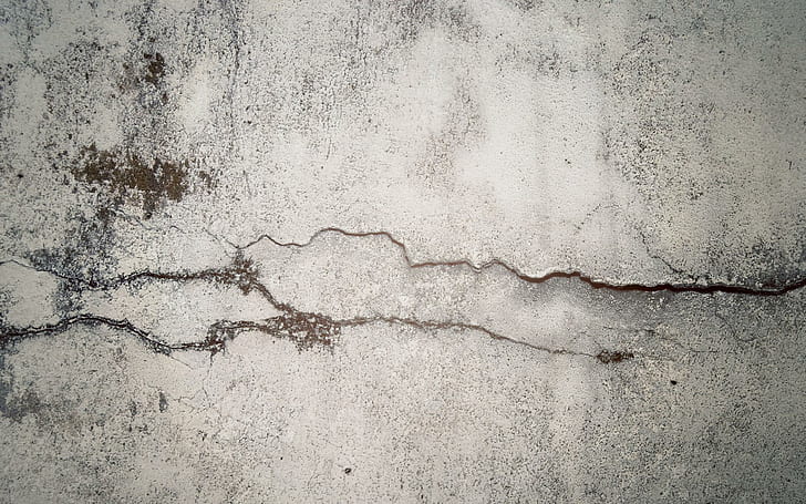 Crack in the wall, grey concrete wall, photography, 1920x1200