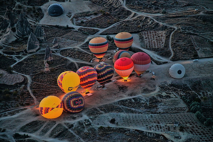 anatolia, cappadocia, hotairballoon, kapadokya, landscape, national, HD wallpaper