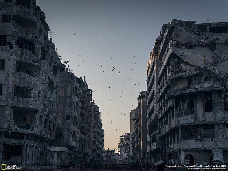 National Geographic, Syria, war, cityscape, architecture, built structure, HD wallpaper