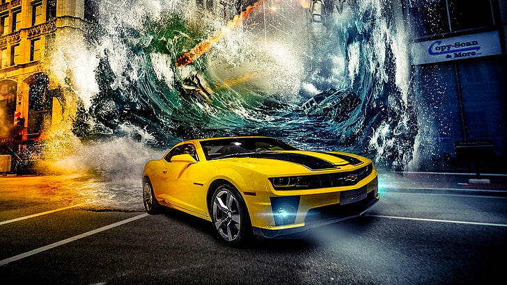 car, Chevrolet Camaro Bumblebee, mode of transportation, motor vehicle, HD wallpaper