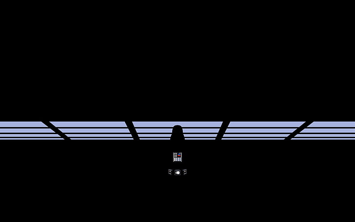 silhouette photo of Darth Vader, Star Wars, dark, copy space