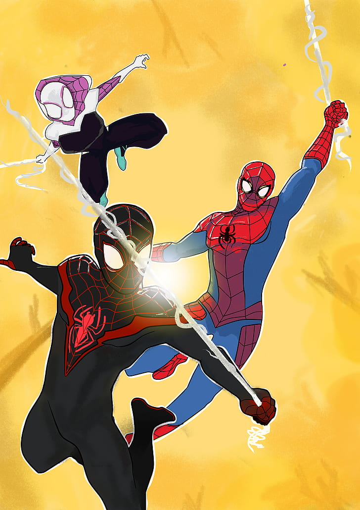 HD wallpaper: Spider-Man, Spider Gwen, Miles Morales | Wallpaper Flare