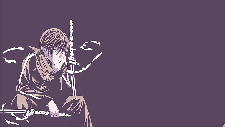 anime character holding sword, Noragami, Yato (Noragami), anime boys