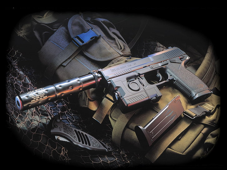 Weapons, Heckler & Koch Pistol, .45 Cal, HD wallpaper