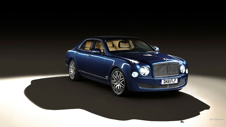 Bentley Mulsanne, car, blue cars, vehicle, HD wallpaper