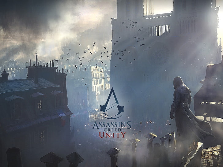 Assassin's Creed Unity illustration, building exterior, architecture
