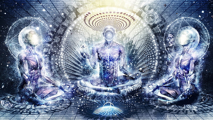 human chakra digital wallpaper, meditation, spiritual, Cameron Gray