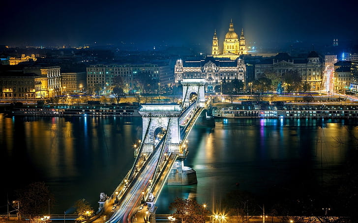 Szechenyi Chain Bridge Budapest, Szechenyi Budapest, HD wallpaper
