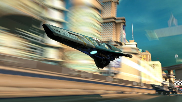 video games, Wipeout, Wipeout HD, Feisar, motion, blurred motion, HD wallpaper