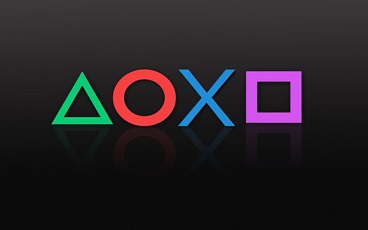 AOXO logo, PlayStation, video games, communication, illuminated, HD wallpaper