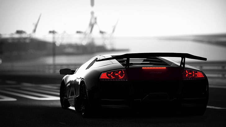 Lamborghini, car, selective coloring, transportation, mode of transportation, HD wallpaper