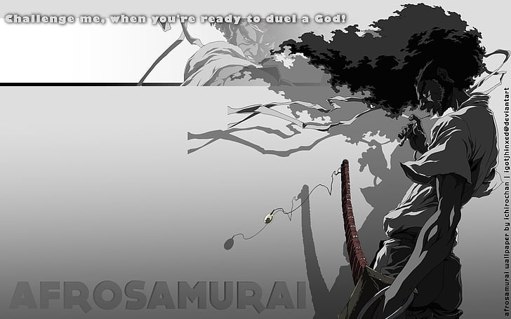 Anime: Afro Samurai: Resurrection  Aesthetic anime, Anime monochrome, Dark  anime