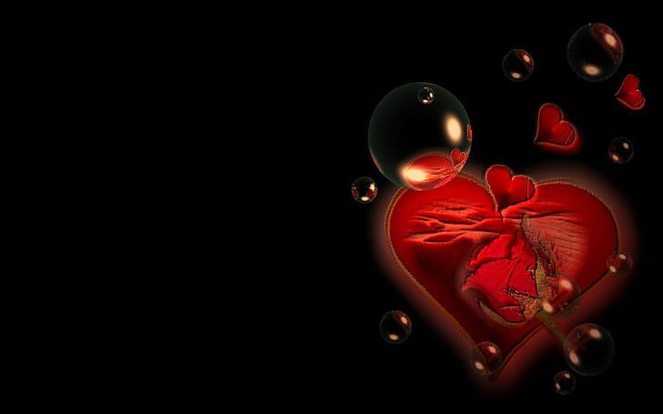 640x960px | free download | HD wallpaper: Red Heart And Bubbles Love Hd  Wallpaper | Wallpaper Flare