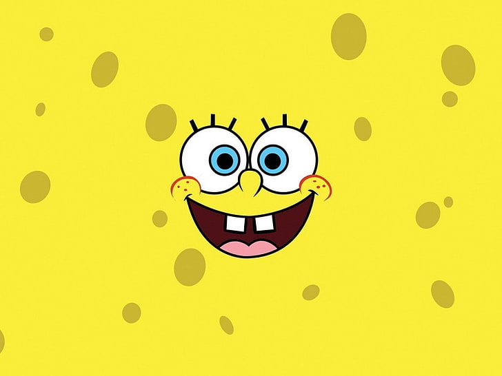 Spongebob Squarepants wallpaper, TV Show, yellow, smiling, happiness, HD wallpaper