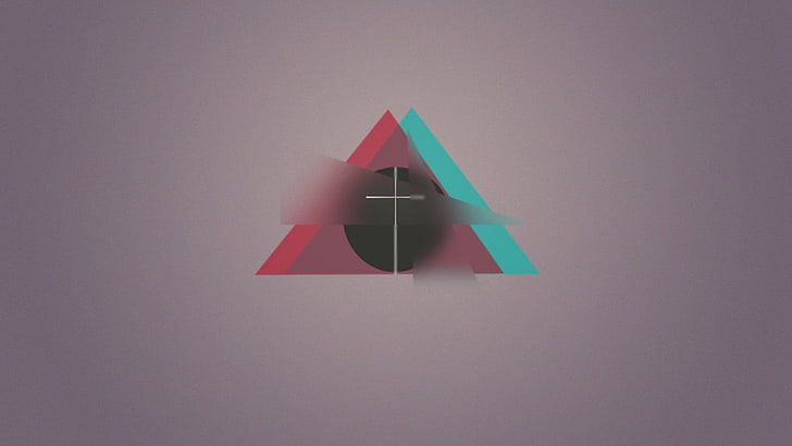 abstract, triangle, digital art, simple background, studio shot