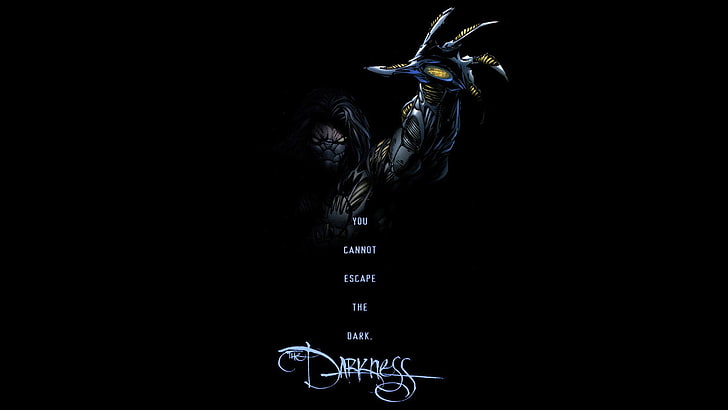 Darkness character digital wallpaper, the Darkness, comics, black background