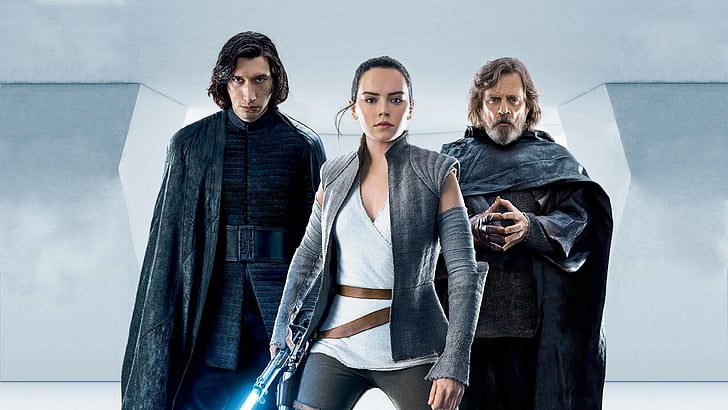 Star Wars: The Last Jedi, Adam Driver, Daisy Ridley, Mark Hamill, HD wallpaper