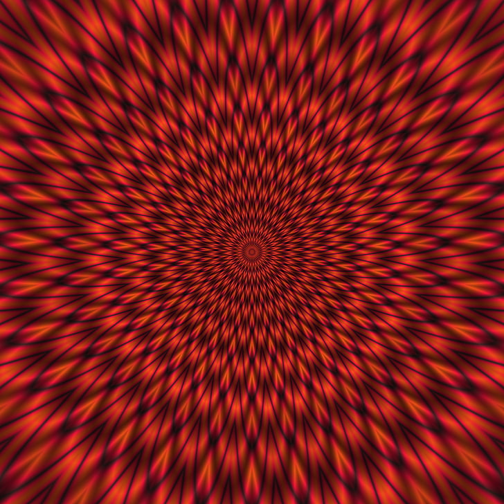 red, black, lines, hypnotic, backgrounds, pattern, abstract, HD wallpaper