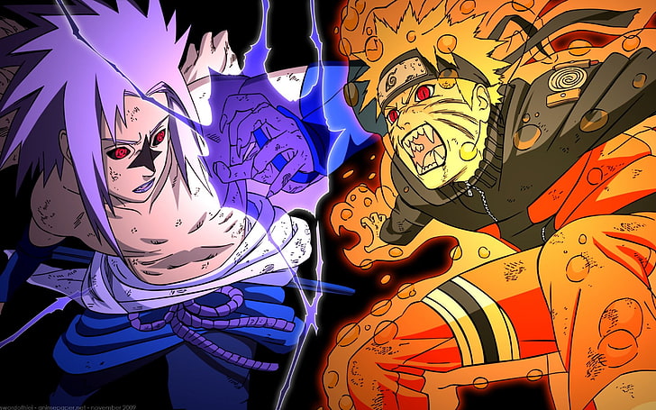 Uzumaki Naruto and Uchiha Sasuke wallpaper, anime, Naruto Shippuuden, HD wallpaper