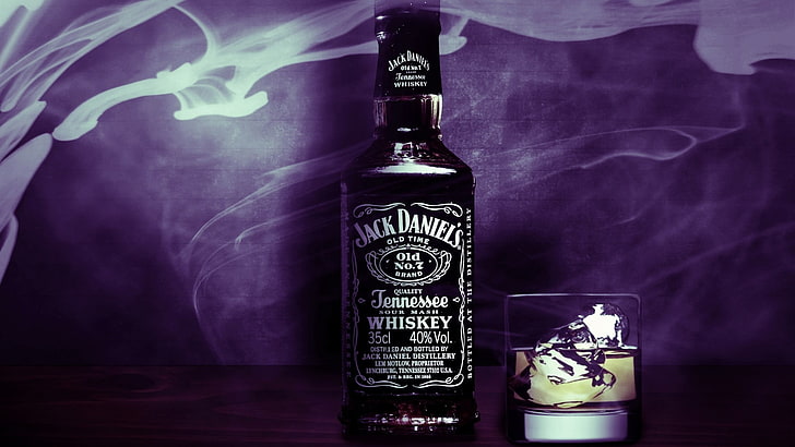 Jack Daniel's, alcohol, indoors, bottle, container, no people