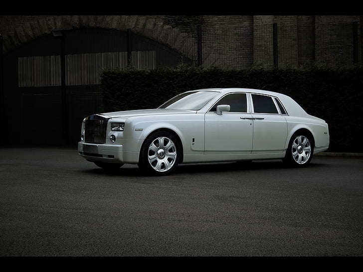 Rolls Royce Phantom HD, white sedan, cars