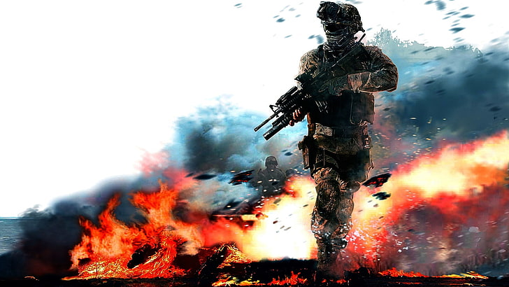 Call of Duty, machine gun, war, Call of Duty Modern Warfare 2, HD wallpaper