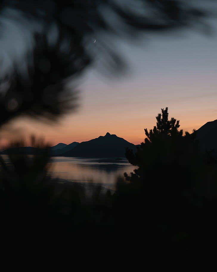 landscape, mountains, evening, Vancouver, Canada, HD wallpaper