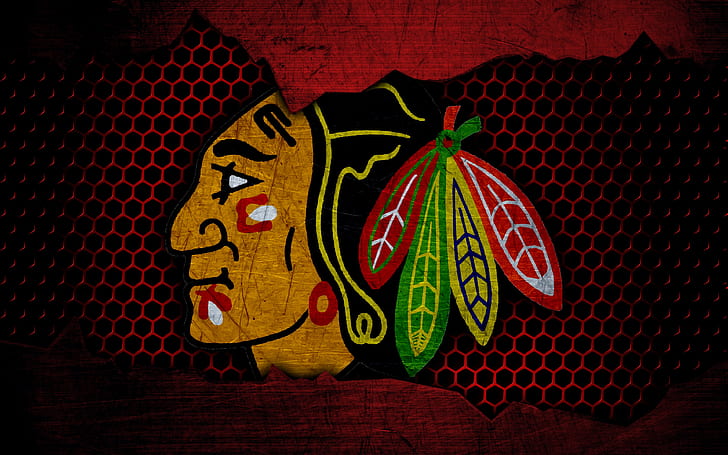 sport, logo, NHL, hockey, Chicago Blackhawks, HD wallpaper