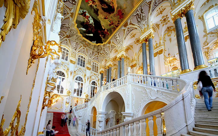 Hermitage Museum, St Petersburg Inside Hermitage Stairs 5219