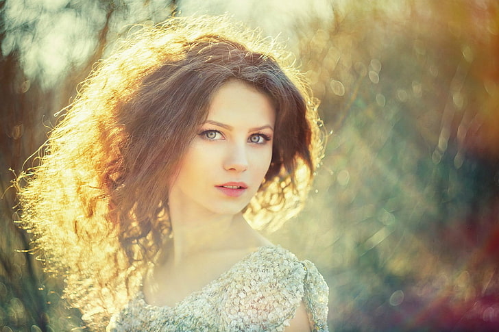 women, brunette, model, Ksenia Malinina, Sergey Piltnik, portrait, HD wallpaper