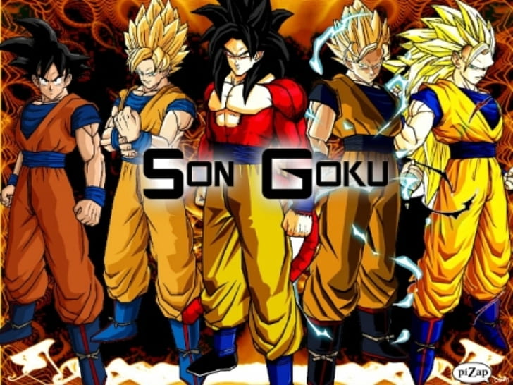 1 2 Son Goku Anime Dragonball HD Art, super, 3, saiyan, 4