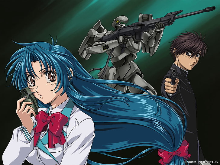 HD wallpaper: Full Metal Panic anime wallpaper, girl, boy, guns, robots,  threat | Wallpaper Flare