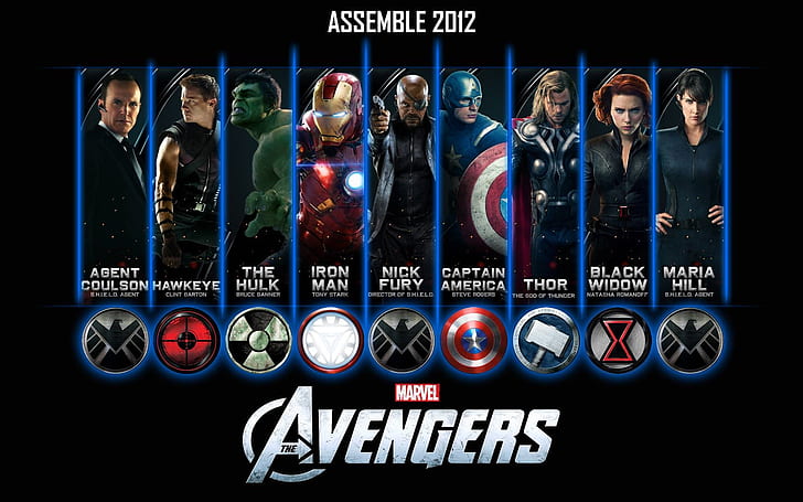 The Avengers, Iron Man, Hulk, Thor, Hawkeye, Captain America, HD wallpaper