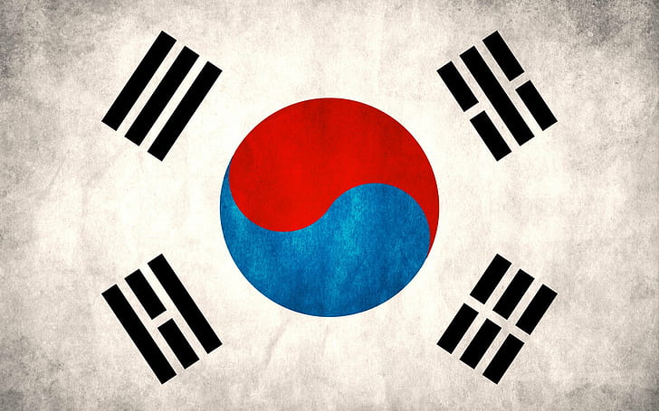 Asian, Flag, korean, South Korea, Taegeukgi, HD wallpaper