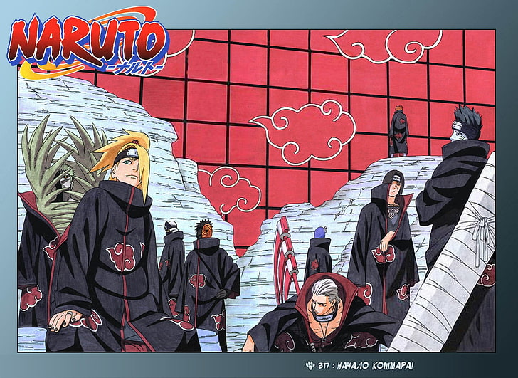 Naruto Shippuuden, Akatsuki, Deidara, Hidan, Hoshigaki Kisame, HD wallpaper