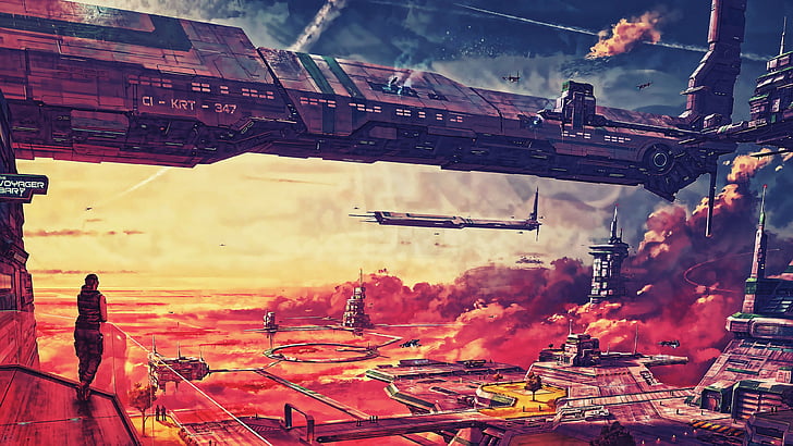 HD wallpaper: futuristic, spaceship, future world, 4K | Wallpaper Flare