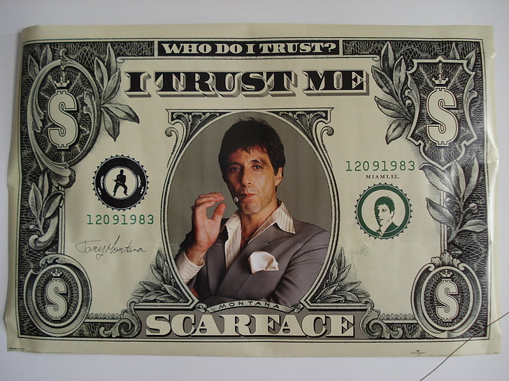 Scarface US dollar 12091983 banknote, Movie