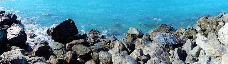 New Zealand, rock, Lake Pukaki, water, sea, rock - object, solid, HD wallpaper