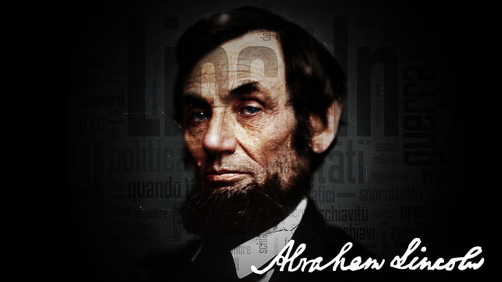 Abraham Lincoln, USA, portrait, one person, headshot, adult, indoors, HD wallpaper