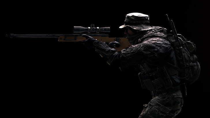 brown sniper rifle, weapons, background, soldiers, equipment, HD wallpaper