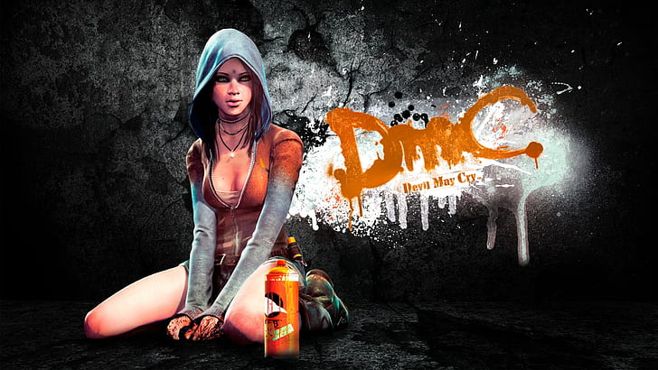 Devil May Cry Graffiti Spray Can Hoodie Capcom HD, video games, HD wallpaper