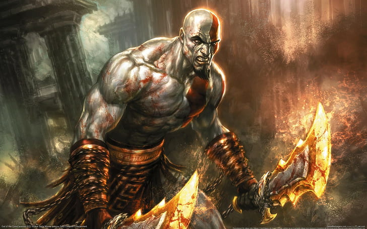 Kratos God of War Drawing HD, video games
