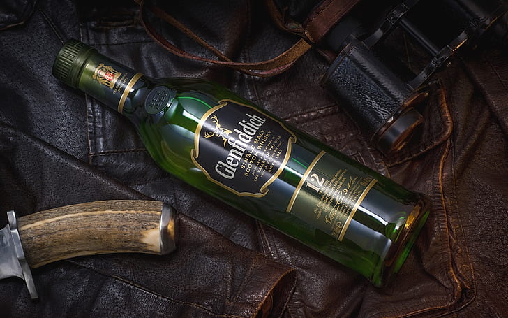 alcohol, bottles, Glenfiddich, Whisky, HD wallpaper