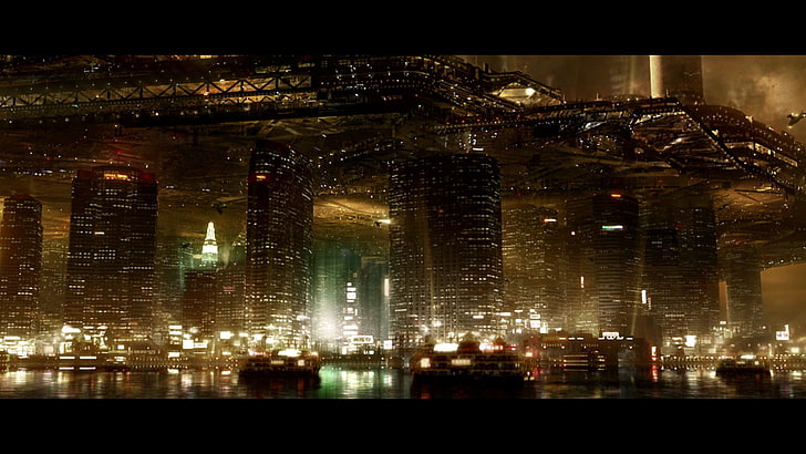 high-rise buildings, Deus Ex: Human Revolution, video games, illuminated, HD wallpaper