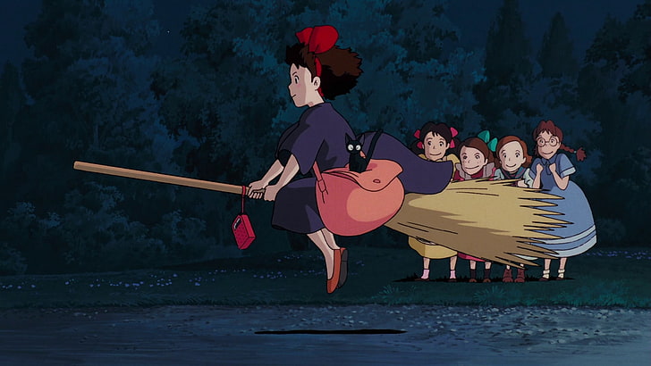 Studio Ghibli, Kiki's Delivery Service, anime, film stills, HD wallpaper