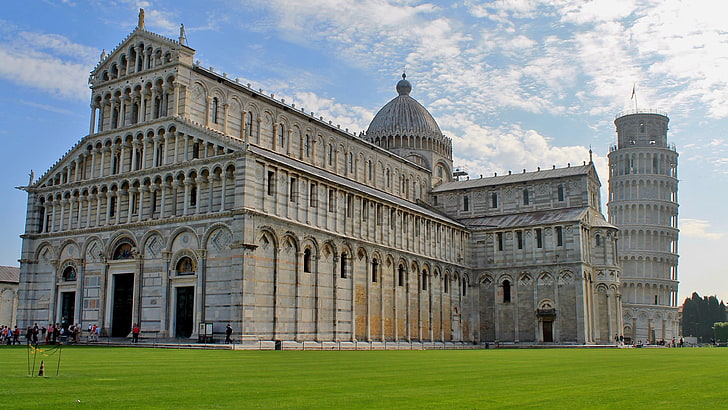square of miracles, cathedral square, pisa, italy, europe, library, HD wallpaper