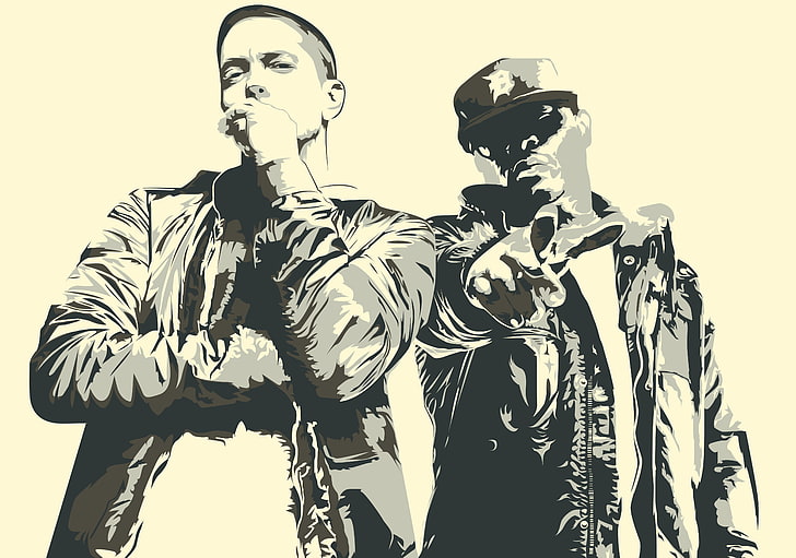 Eminem sketch, vector, Royce, Marshall Bruce Mathers, Slim Shady