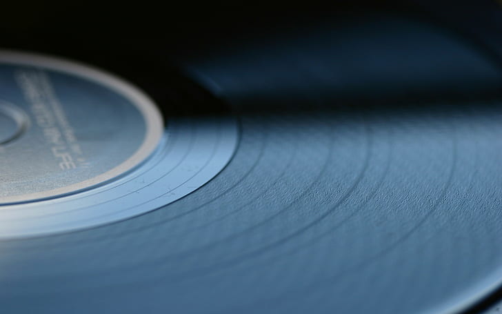 black vinyl record, music, arts culture and entertainment, selective focus, HD wallpaper