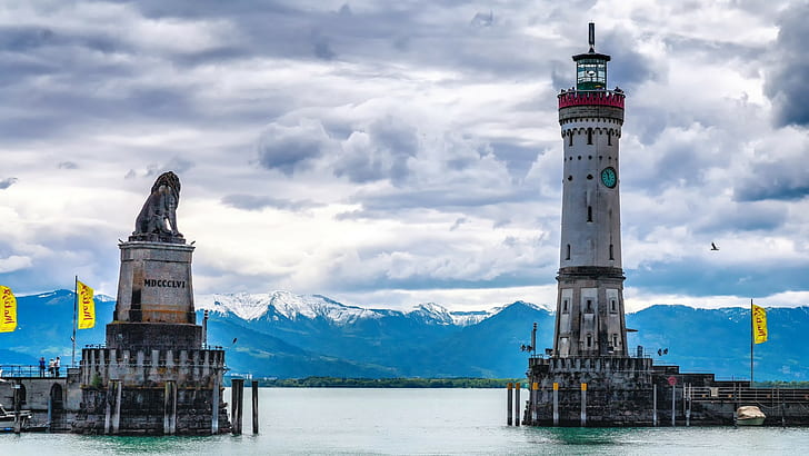 nature, landscape, architecture, Bavaria, Germany, lighthouse, HD wallpaper