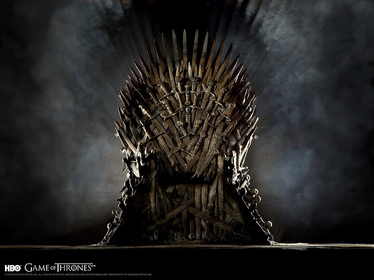 Game of Thrones throne, series, power, sword, old, wood - Material